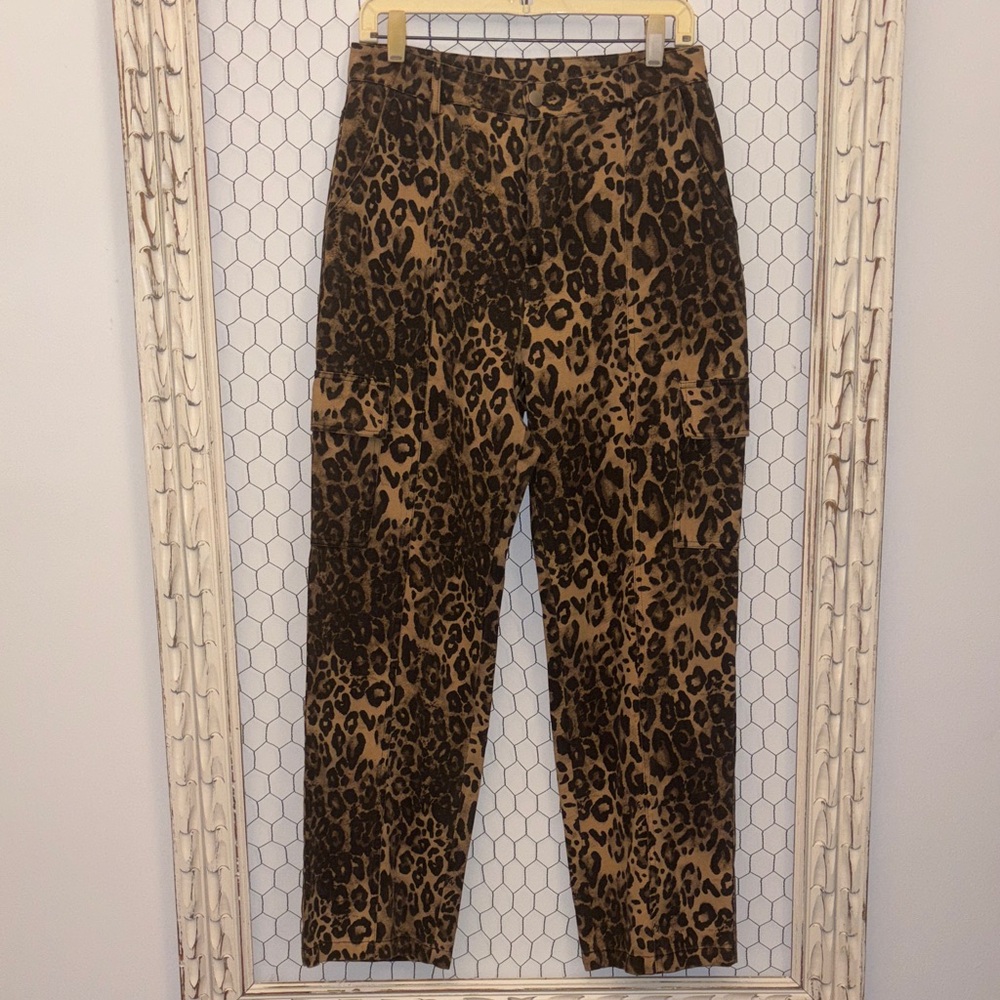 Day + Moon Leopard Print Cargo Pants